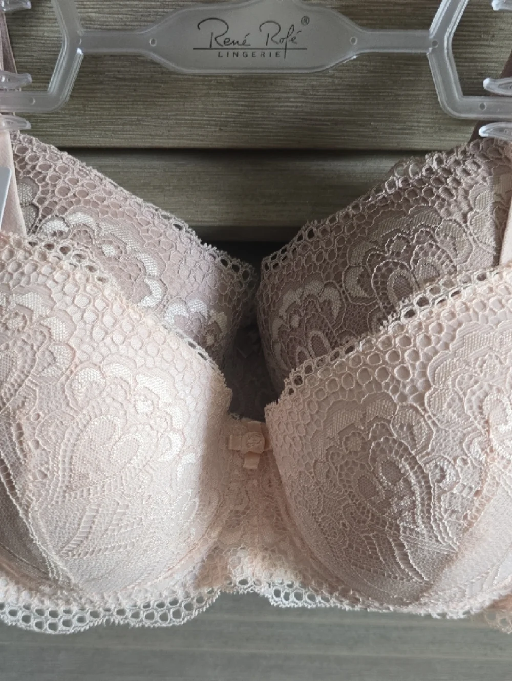 Rene Rofe Lace Lightly Padded Bra in Blush - Picture 5 of 16
